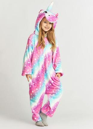 Пижама кигуруми детская галактический единорог размер 100см.110 см. 120 см. 130 см. 140 см.2 фото