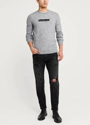 Шикарний вовняний светр сірого кольору з додаванням альпаки abercrombie&amp;fitch2 фото