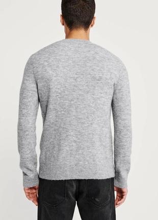 Шикарний вовняний светр сірого кольору з додаванням альпаки abercrombie&amp;fitch5 фото