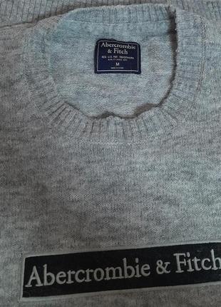 Шикарний вовняний светр сірого кольору з додаванням альпаки abercrombie&amp;fitch9 фото