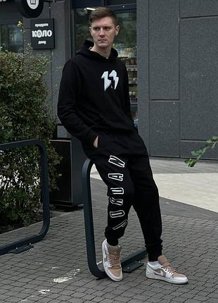 Зимний теплый мужской спортивный костюм на флисе jordan 23