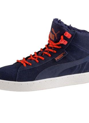 Зимові замшеві кросівки на хутрі\puma '48 mid\оригинал\р.40