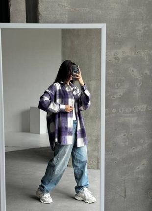 Стильна сорочка в клітинку оверсайз3 фото