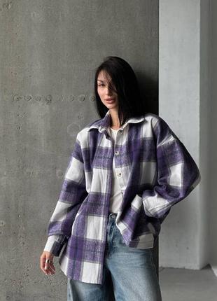 Стильна сорочка в клітинку оверсайз5 фото