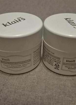 Антиоксидантна зволожувальна нічна маска з вітаміном е klairs freshly juiced vitamin e mask3 фото