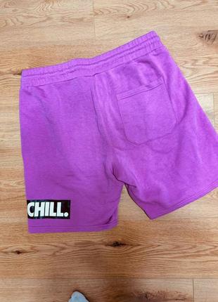 Шорты трикотажные мужские нежно фиолетовые с резинкой на поясе fsbn man, размер xl - xxl.