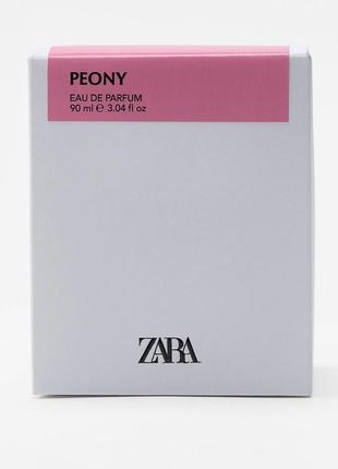 Духи zara peony 90ml eau de parfum парфюмы zara peony 90ml в коробке упакованы