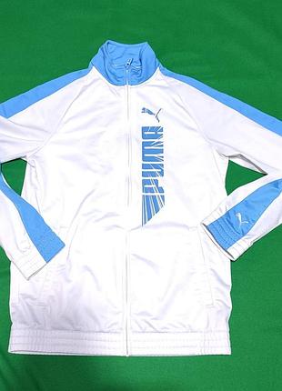 Детская спортивная кофта puma бело-синего цвета, размер 164, 13-14 лет