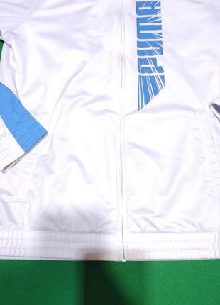 Детская спортивная кофта puma бело-синего цвета, размер 164, 13-14 лет3 фото