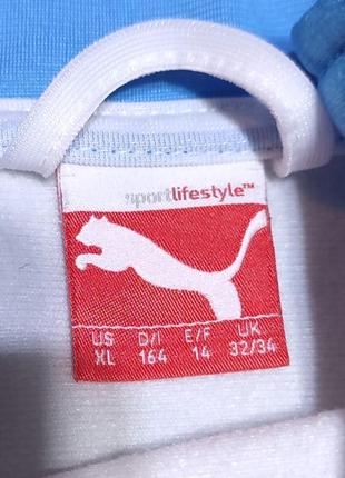 Детская спортивная кофта puma бело-синего цвета, размер 164, 13-14 лет6 фото