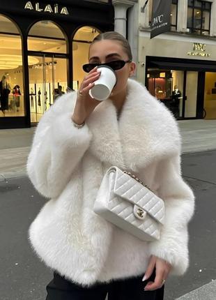 Белая шубка, шуба zara 😍🤍 хит 2024 года