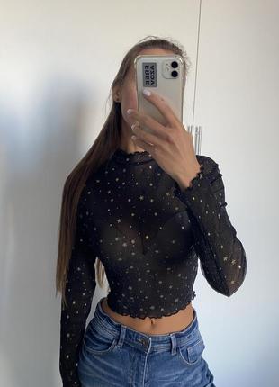 Лонгслив полупрозрачный