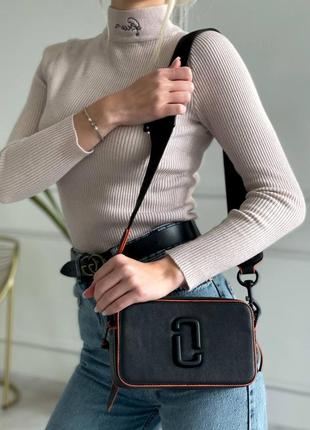 Marc jacobs my logo black/orange line сумка 6
