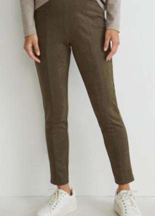 Штани зі штучної замші zara xl