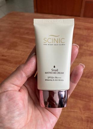 Bb-крем для обличчя scinic snail matrix bb cream spf50+ pa+++ з муцином равлика 40 мл