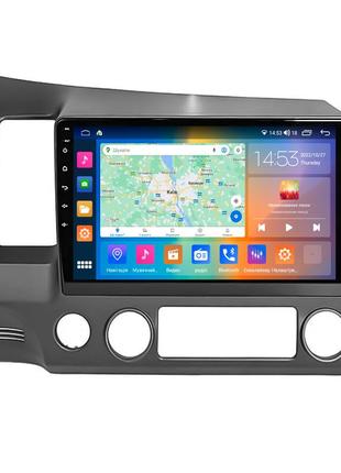 Штатная магнитола lesko для honda civic viii 2005-2009 экран 10" 4/64gb carplay 4g wi-fi gps prime 12шт