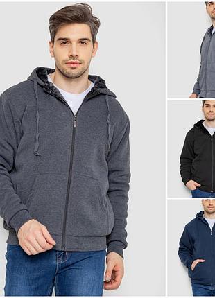 Тепла спортивна кофта на хутрі з капюшоном, 4 коліри, р. m, l, xl, xxl, xxxl