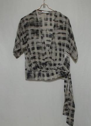 Блуза с завязками шелковый шифон 'artigiano' италия 46р