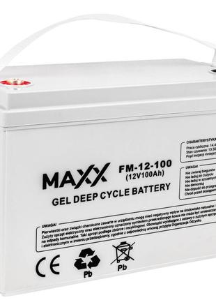 Гелевий акумулятор maxx fm-12-100 gel deep cycle battery 12v 100ah