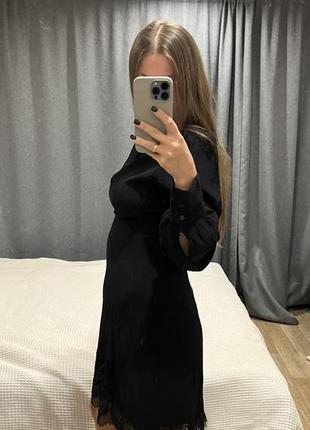 Платье с кружевом zara