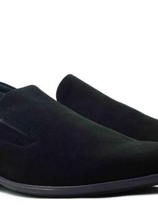 Туфлі модельні чоловічі замшеві чорні stepter 5699 замшеві 40 розмір