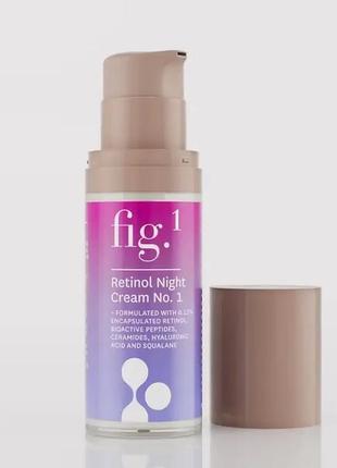 Крем для обличчя з інкапсульованим ретинолом та пептидами fig-1 beauty retinol night cream no. 1, 30 мл