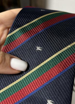 Краватка burberry vintage logo monogram striped mens silk tie