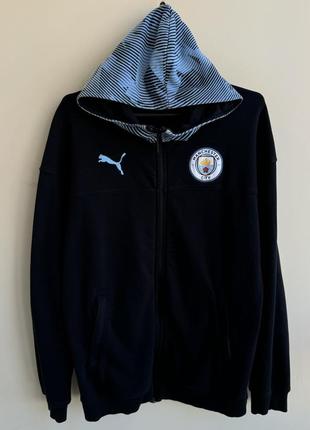 Puma manchester city футбольная кофта худи спортивная черная мужская s m