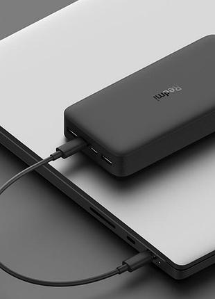 Повербанк xiaomi redmi powerbank 20000 mah fast charge 18w pb200lzm black (vxn4304gl)5 фото
