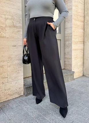 Широкие брюки с высокой посадкой