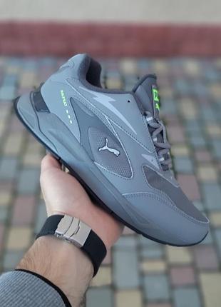 Кроссовки зима
puma rs-fast thermo серые с салатовым