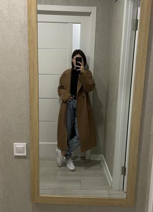 Пальто коричневе angl