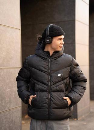 Мужская зимняя куртка nike dark black