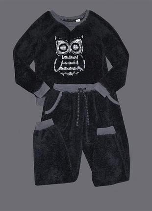 Теплая плюшевая пижама велсофт р.xs