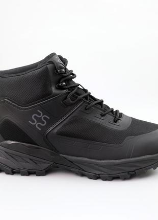 Кроссовки мужские термо влагостойкие, черные, материал текстиль-сетка, размер 40 fw_002381