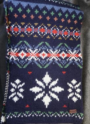 Шарф тёплой плотной вязки fat face 192 см х 27 см