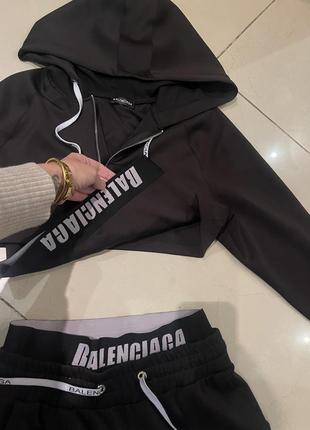 Спортивный костюм , костюм balenciaga ,прогулочный костюм ,черный спортивный костюм , брендовый костюм1 фото