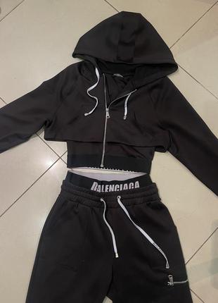 Спортивный костюм , костюм balenciaga ,прогулочный костюм ,черный спортивный костюм , брендовый костюм2 фото