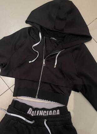 Спортивный костюм , костюм balenciaga ,прогулочный костюм ,черный спортивный костюм , брендовый костюм3 фото