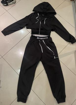 Спортивный костюм , костюм balenciaga ,прогулочный костюм ,черный спортивный костюм , брендовый костюм