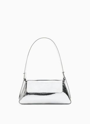 Серебристая сумка zara