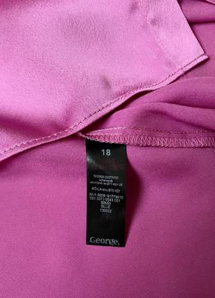 Рожева шовкова(шт.шовк)блуза-сорочка3 фото