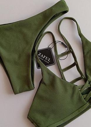 Купальник в рубчик бренду zaful