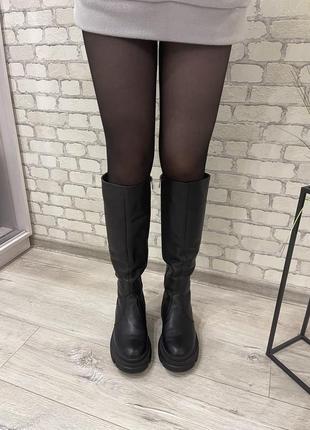 Утепленные высокие сапоги