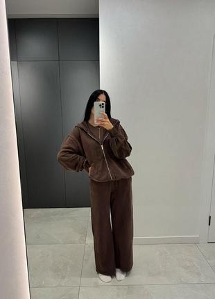 Костюм zara в шоколадному кольорі
