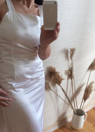 Белое платье миди9 фото