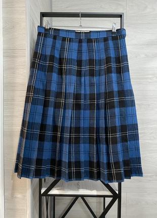 Спідниця міді плісе, тепла спідниця в клітинку тартан бренд mairi