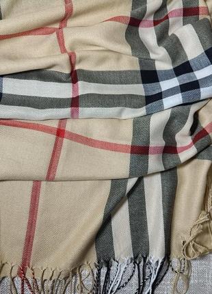 Стильний молодіжний брендовий шарф барбері burberry чоловічий/жіночий. турецький палантин на осінь і на весну2 фото