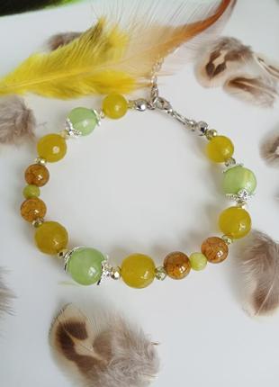 Браслет. авторские украшения. "виноград золотой мускат"