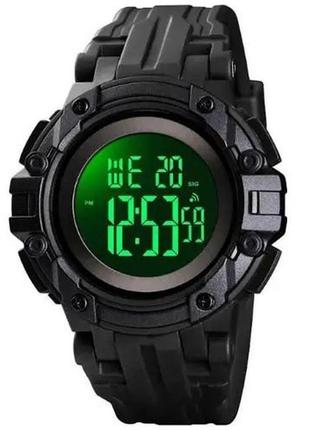 Часы наручные мужские skmei 1545bkwt black-white, водонепроницаемые мужские часы. цвет: черный2 фото